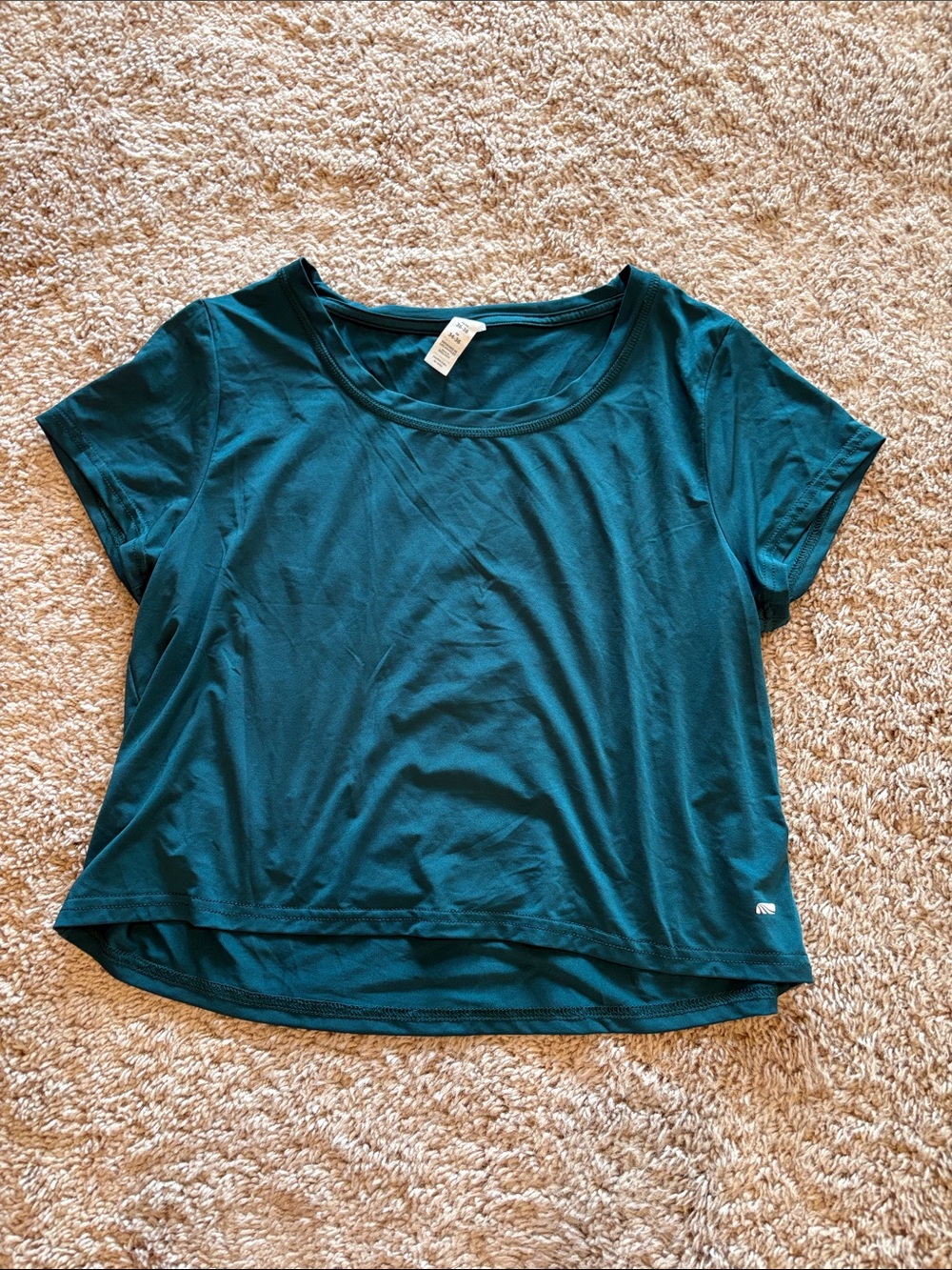 Women’s Dark Green/Teal Cropped Dry Fit Tee